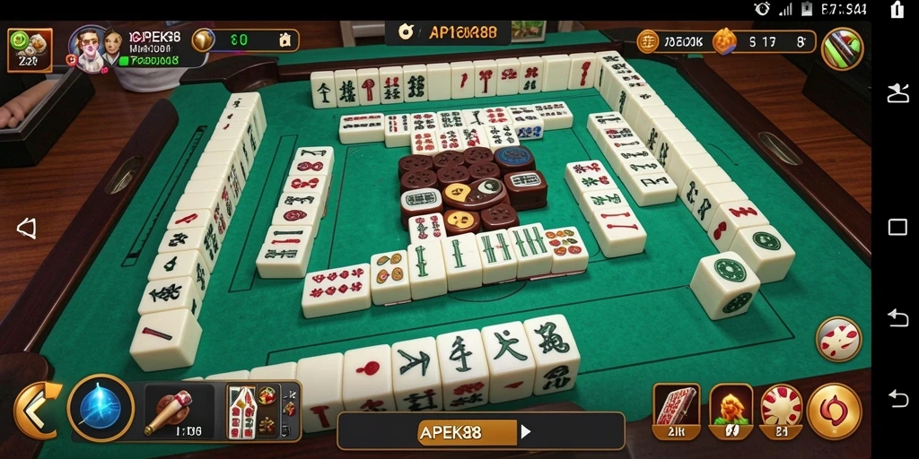 Tampilan gameplay APEK88 dengan grafis Mahjong yang menawan.