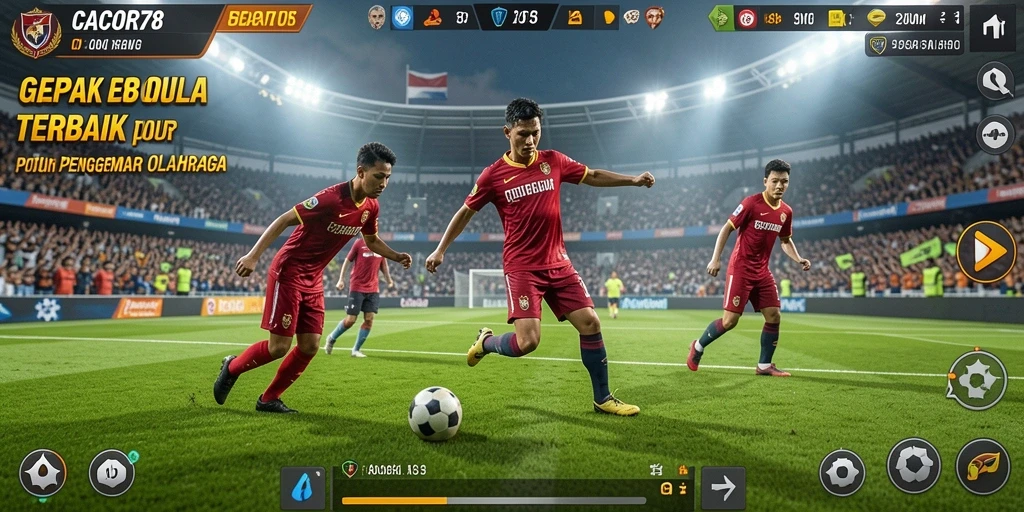 Tangkapan layar CACOR78 menampilkan pertandingan sepak bola yang mendebarkan.