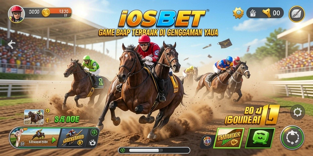 Tampilan gameplay menarik dari IOSBET dengan balapan seru.
