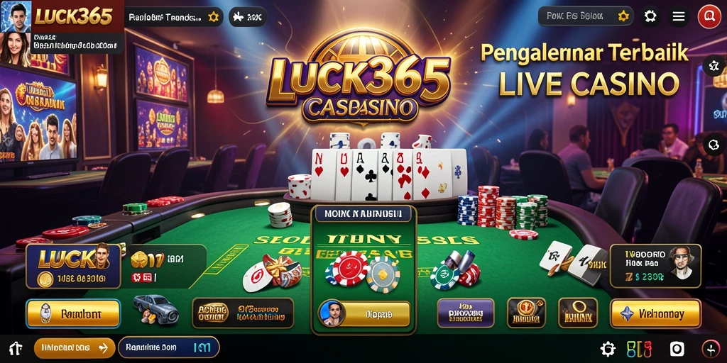 Tampilan permainan Live Casino yang mendebarkan di LUCK365.
