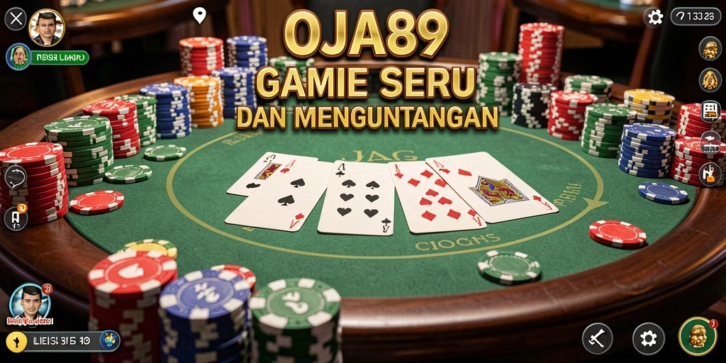 Tampilan gameplay poker yang menegangkan dari OJA89.