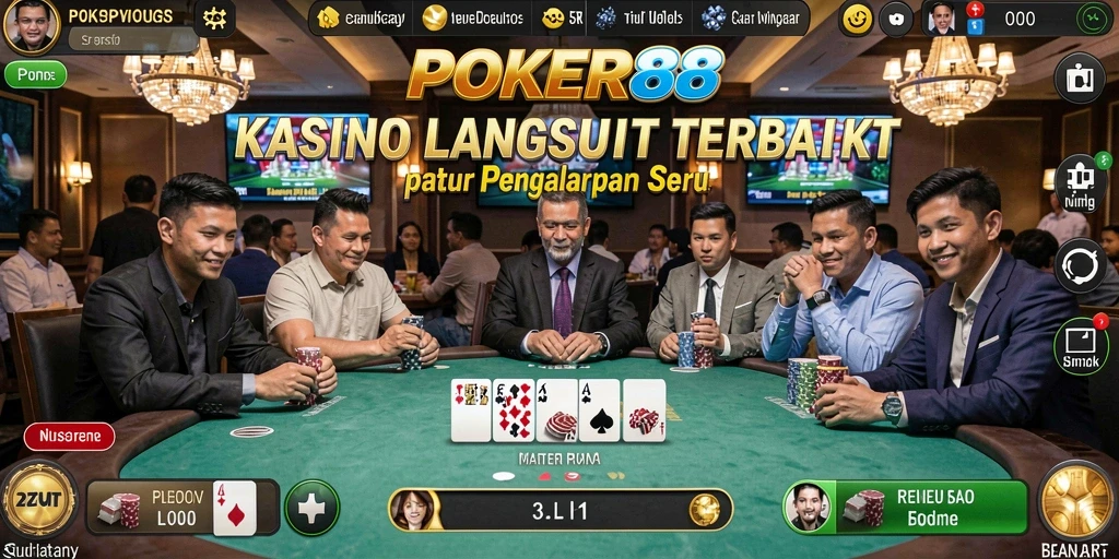 Tampilan gameplay Live Casino POKER88 yang memukau dan interaktif.