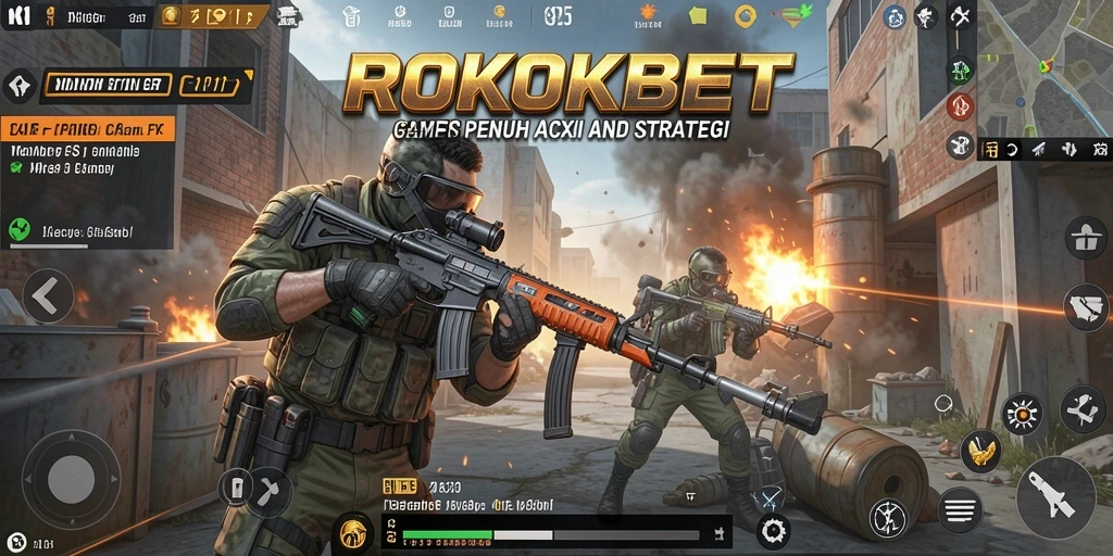 Tampilan gameplay intens di ROKOKBET dengan grafis menawan.