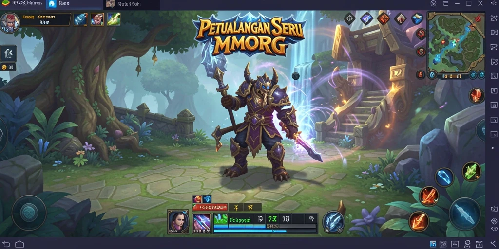 Tangkapan layar RPOK menampilkan aksi pertempuran seru dalam dunia MMORPG.