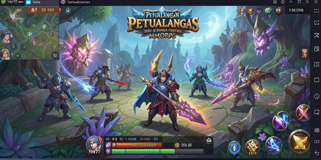 Gameplay YN777 yang menarik dalam petualangan MMORPG.